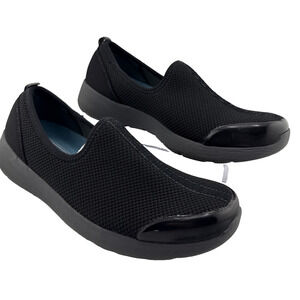 EasySpirit‎ e360 Funrunner Black Slip On Sneaker SIZE 7.5 Travel Comfort EUC